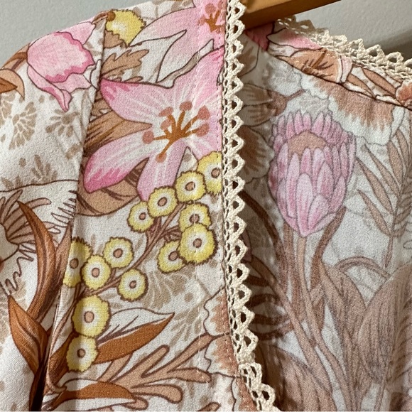 Spell & The Gypsy Jungle Floral boho Mini Dress with Pockets size XS - Picture 15 of 16